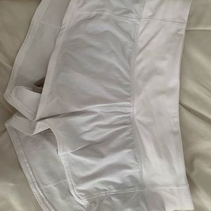 White lululemon speed up shorts